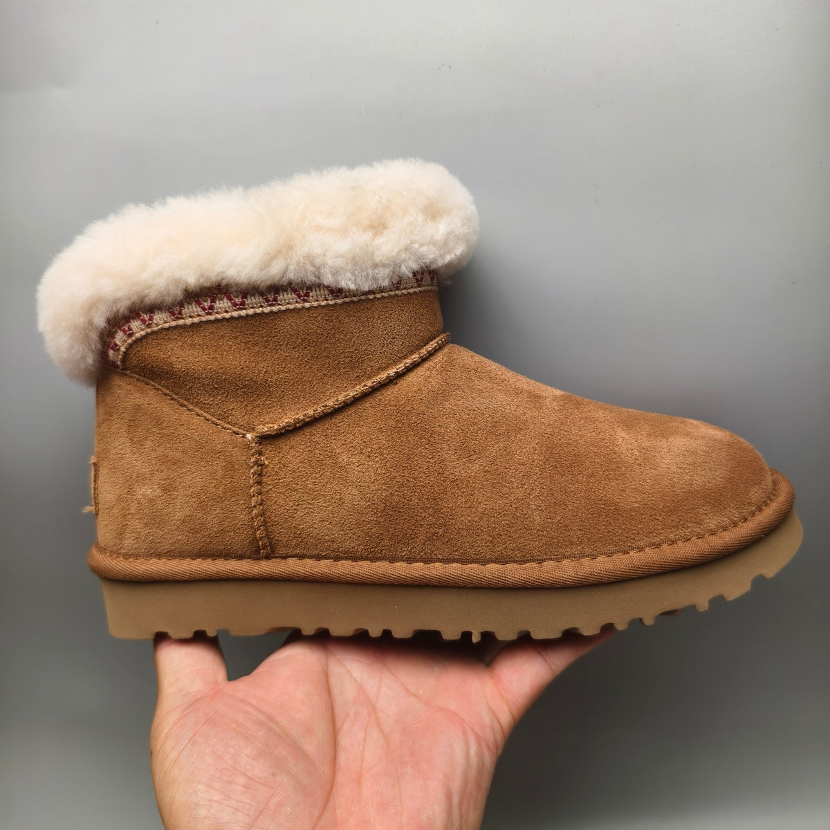 Chestnut Ethnic Style Low-Top Casual Sneakers – In Stock