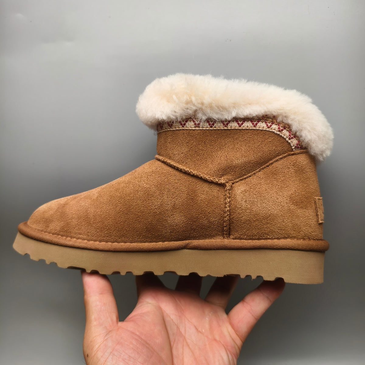 Chestnut Ethnic Style Low-Top Casual Sneakers – In Stock