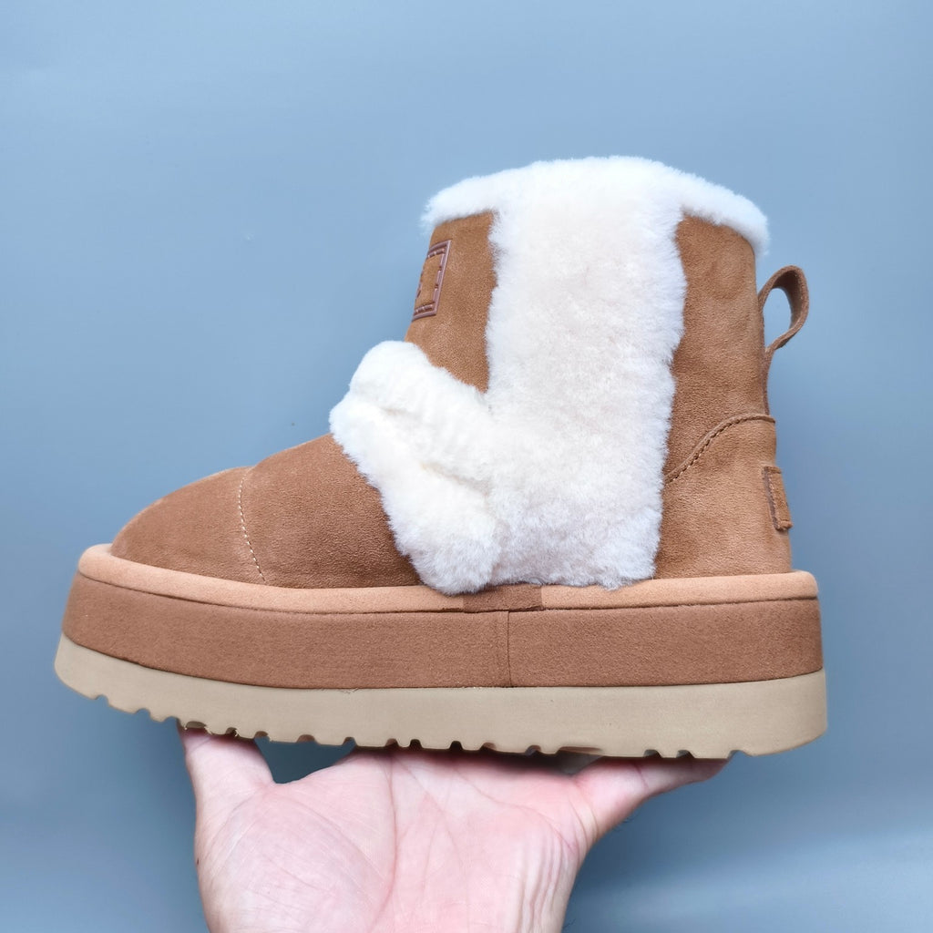 Chestnut Caterpillar Chunky Sole Mid-Top Casual Shoes – In Stock