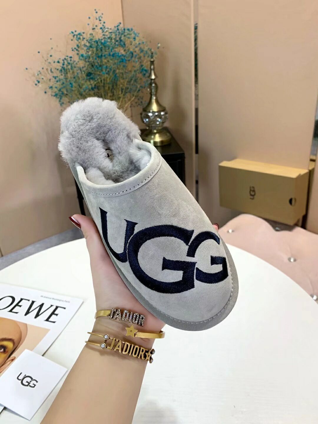 Grey G-Style Indoor Slippers – In Stock