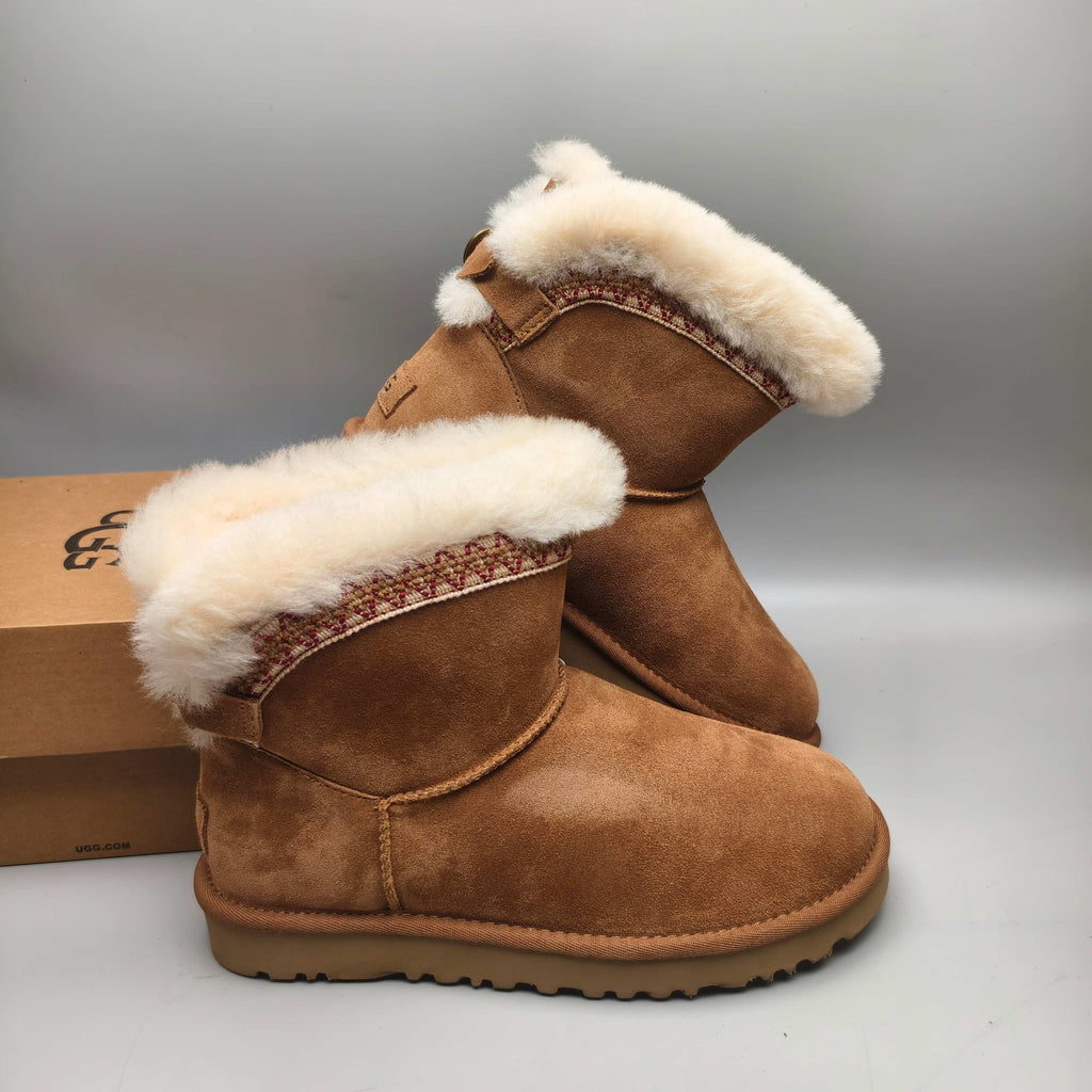 Chestnut Ethnic Style Back-Strap Sneakers – In Stock