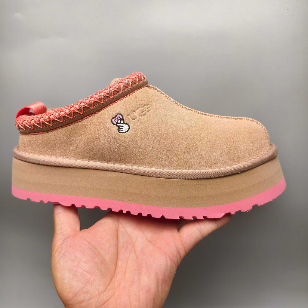 Pink Ethnic Style Chunky Sole Casual Shoes – In Stock