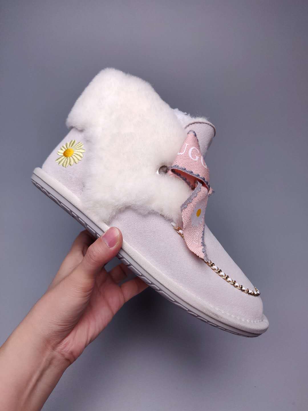 Milkshake White Daisy Chain Ribbon Shoes – In Stock