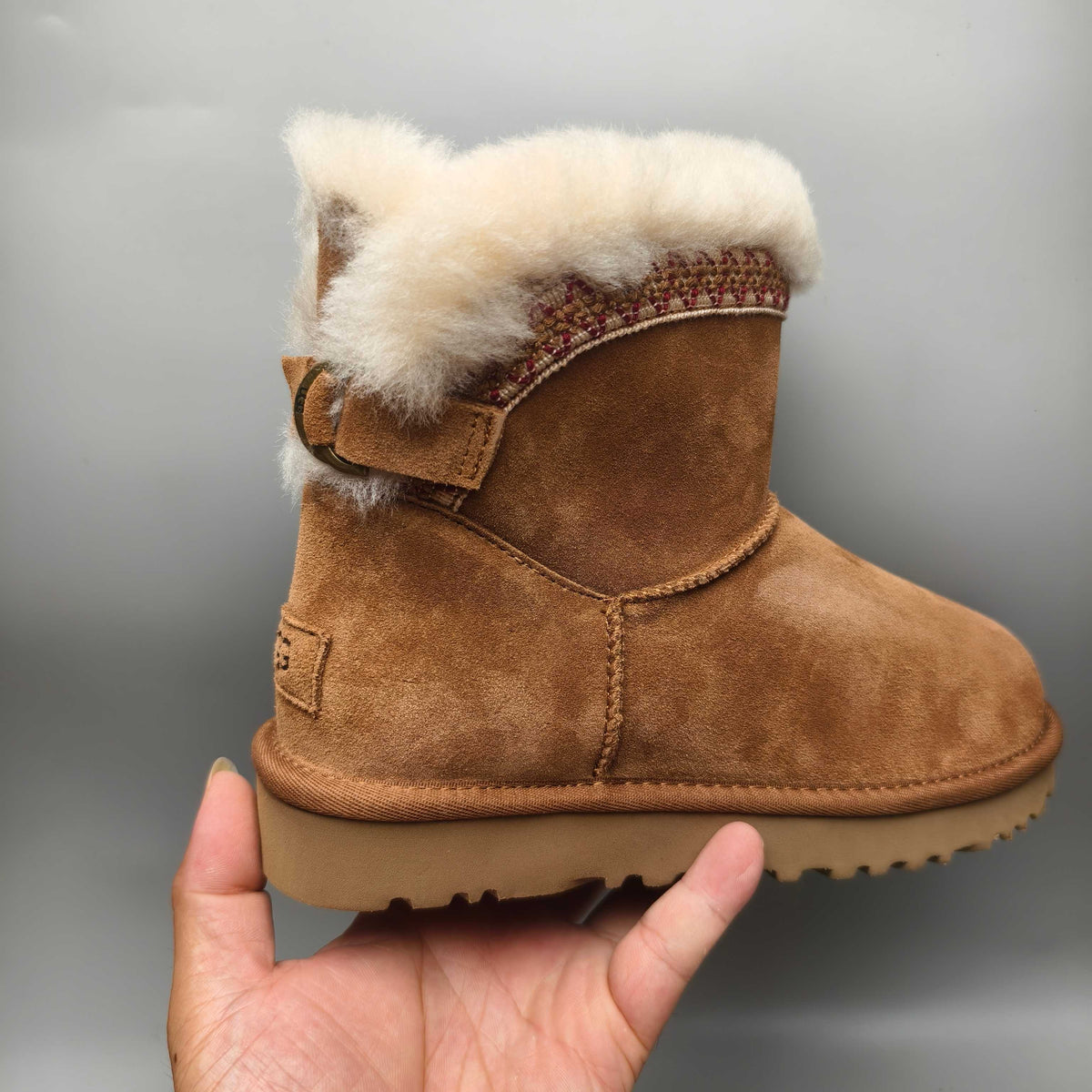 Chestnut Ethnic Style Back-Strap Sneakers – In Stock