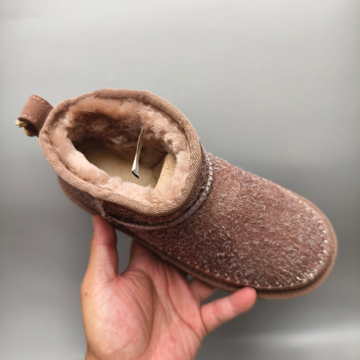 Brown Suede Back-Strap Ankle Boots – In Stock