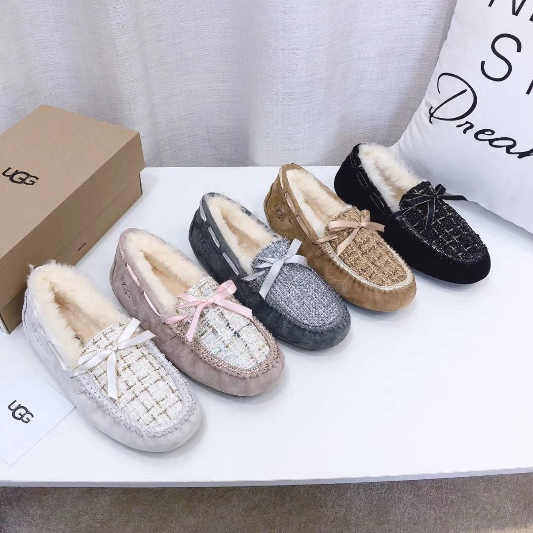 Chestnut Chanel-Style Pebble Loafers – Sophisticated & Chic