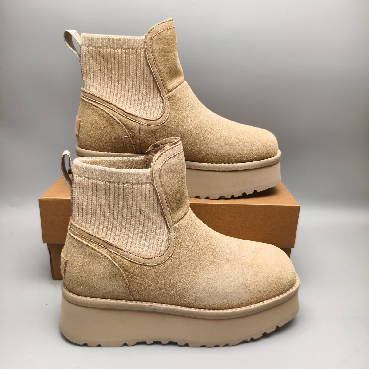 Sand 5cm Chunky Platform Fashion Sneakers – In Stock