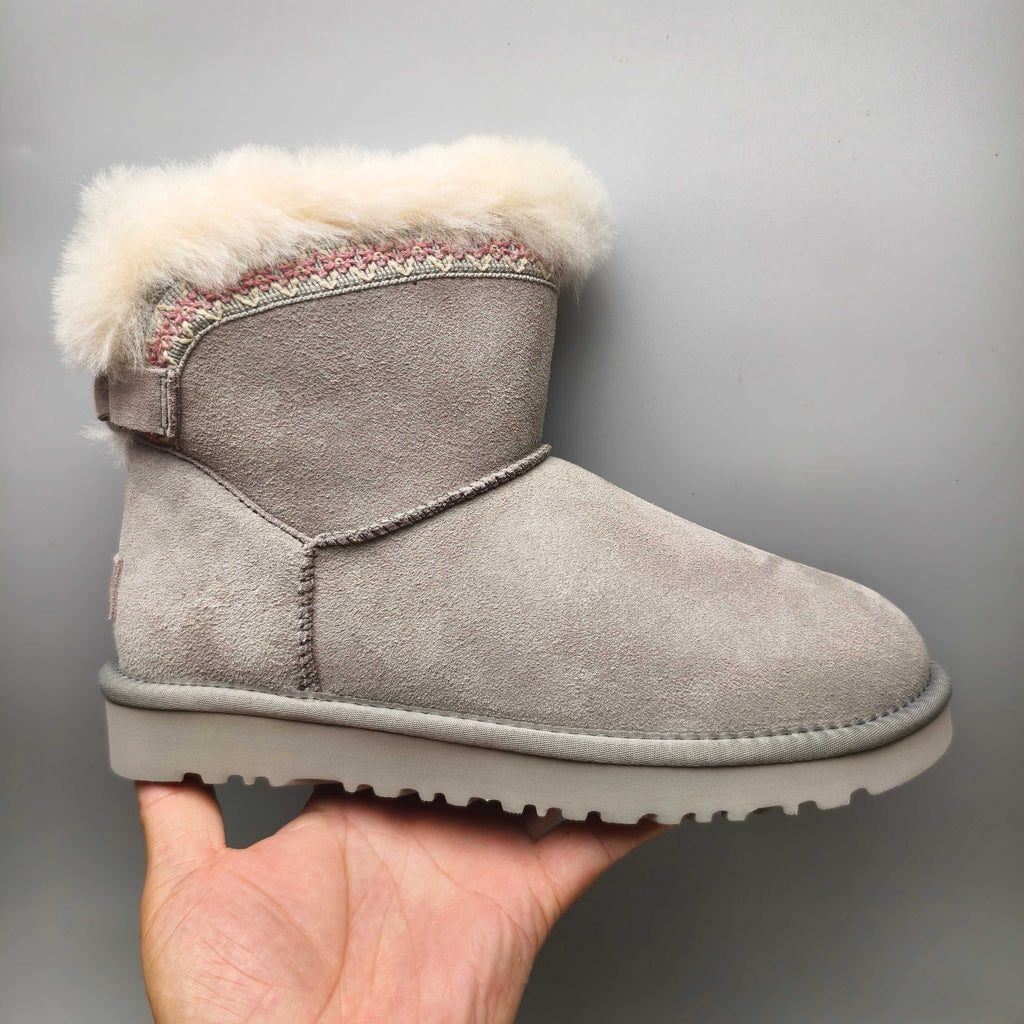 Grey Ethnic Style Back-Strap Sneakers – In Stock