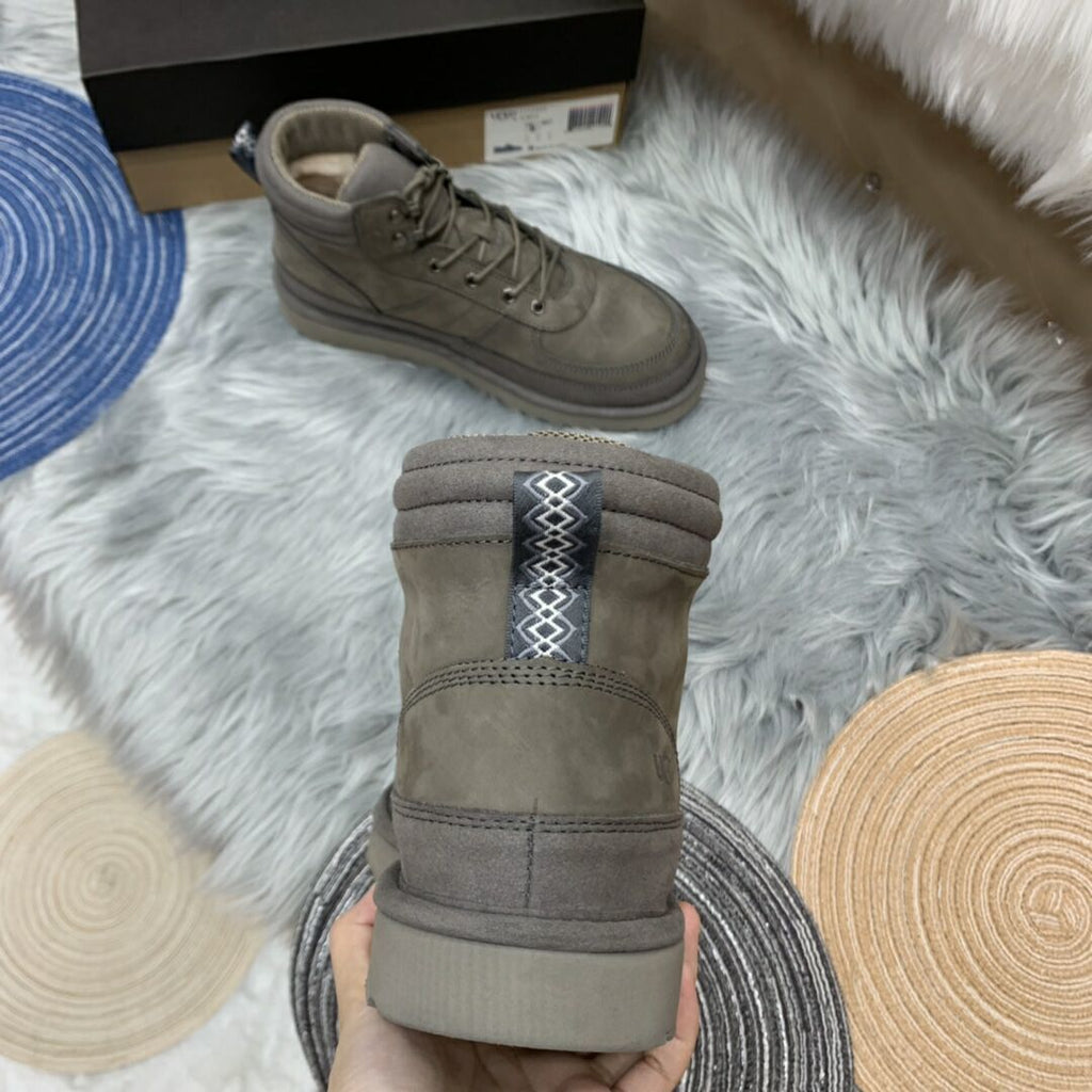 Grey Men’s Casual Lace-Up Shoes – In Stock