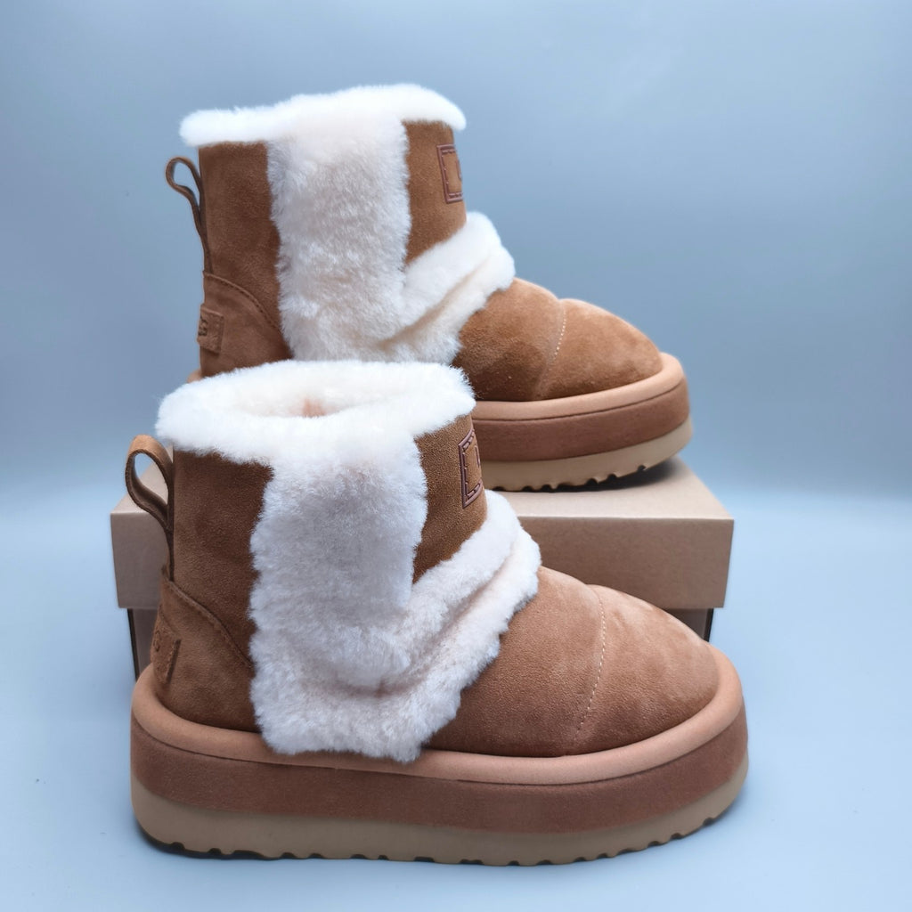 Chestnut Caterpillar Chunky Sole Mid-Top Casual Shoes – In Stock