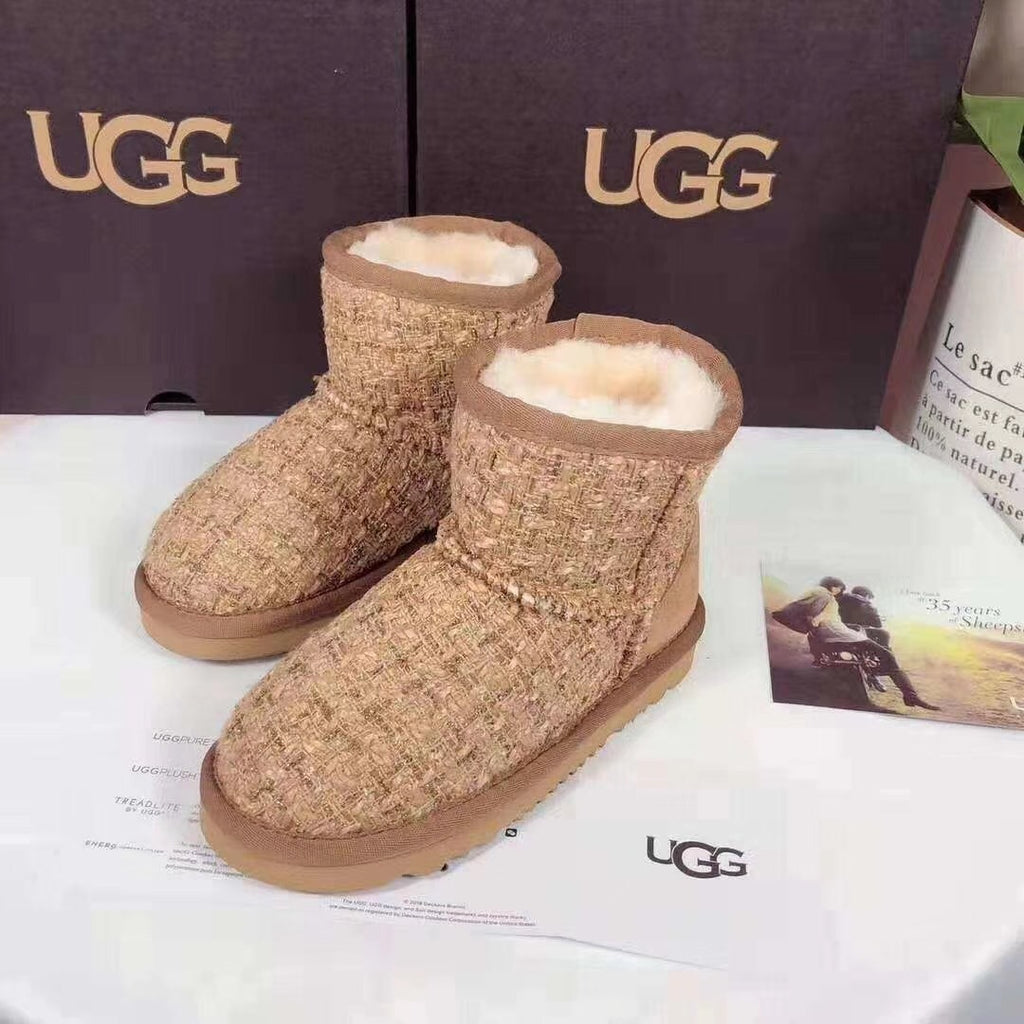 Chic Chestnut Kids Chanel-Style Snow Boots