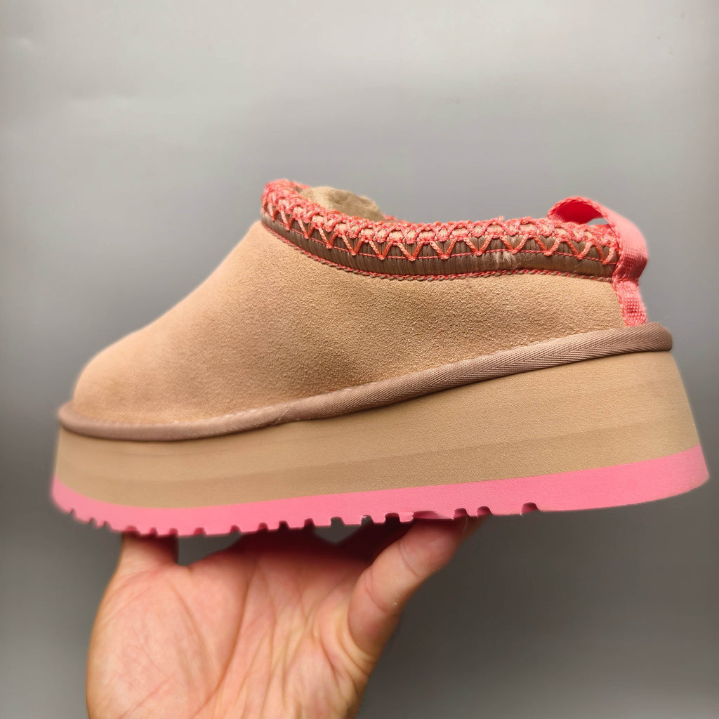 Pink Ethnic Style Chunky Sole Casual Shoes – In Stock