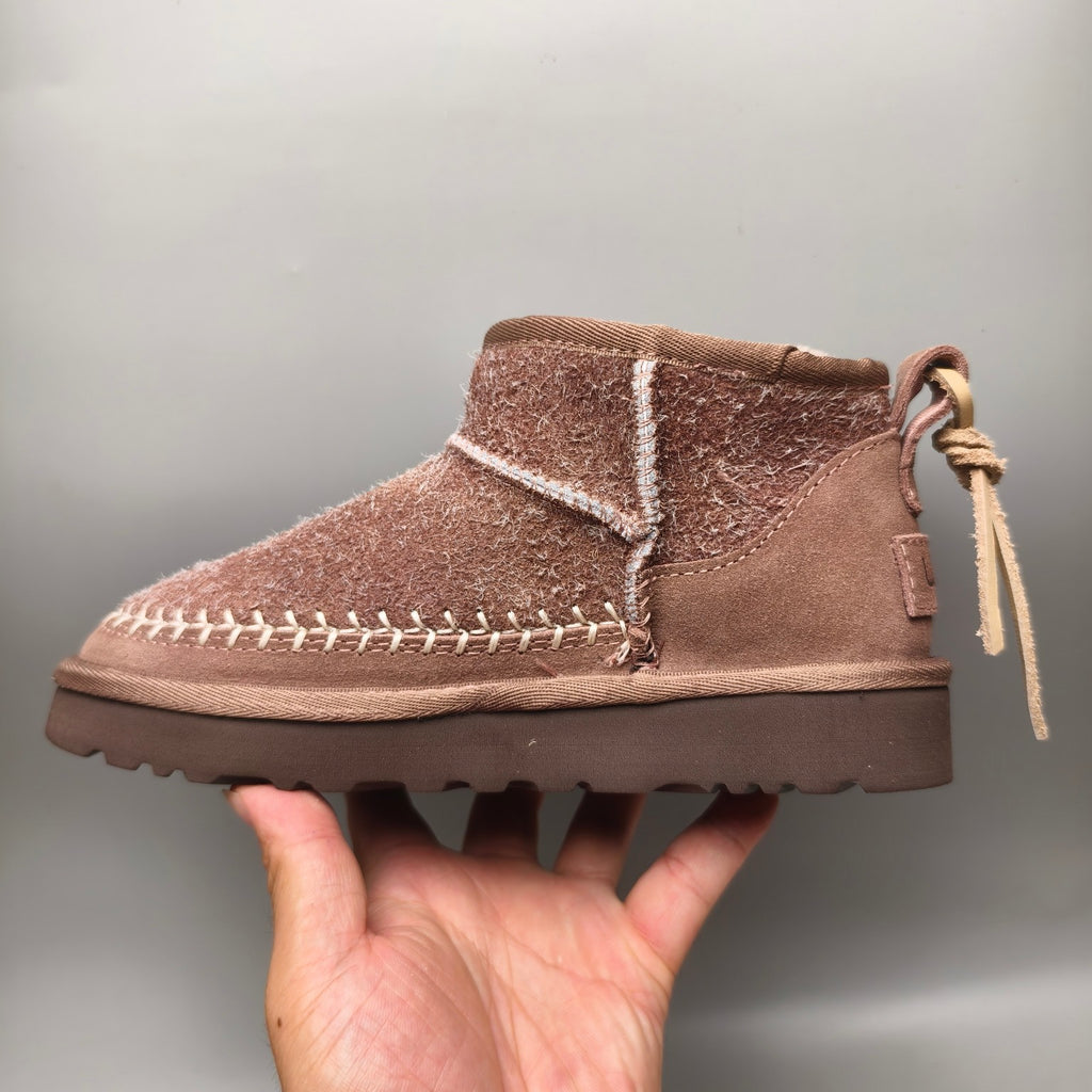 Brown Suede Back-Strap Ankle Boots – In Stock