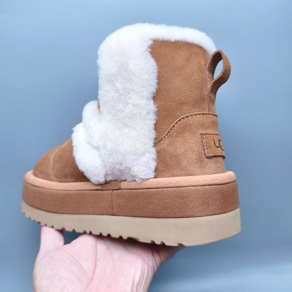 Chestnut Caterpillar Chunky Sole Mid-Top Casual Shoes – In Stock