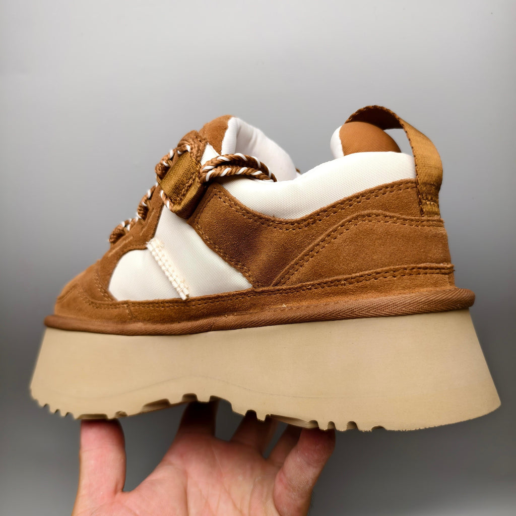Chestnut Chunky Dad Sneakers – Lace-Up Casual Style | In Stock