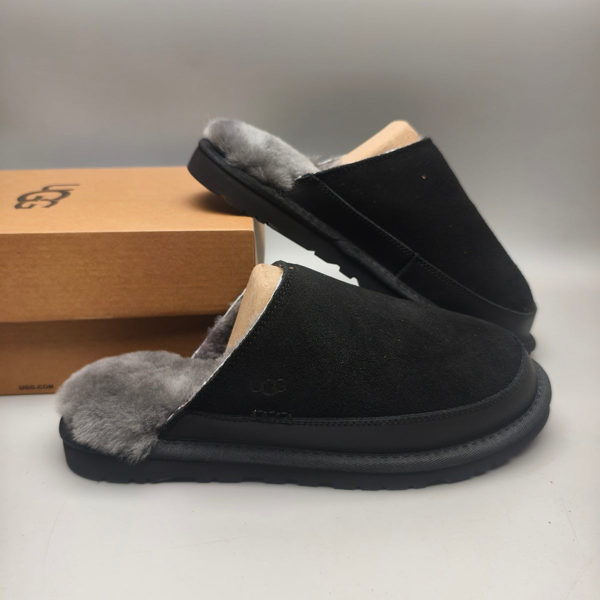 Black Ultra-Lightweight Casual Fluffy Slippers for Men – In Stock