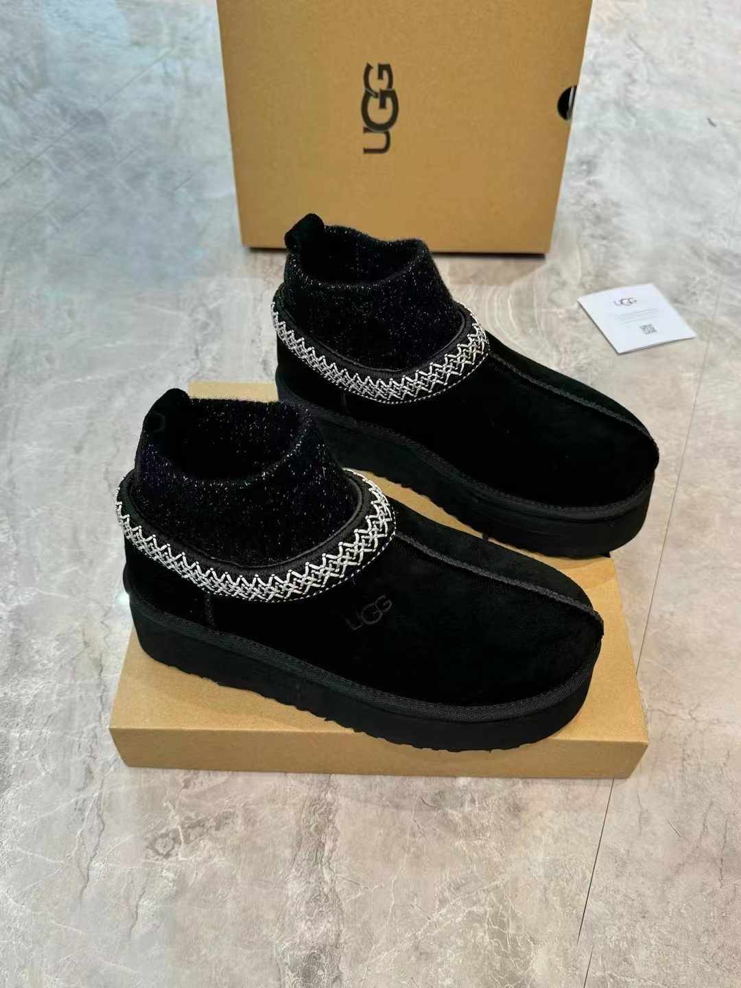 Ethnic Style Snow Boots with Wool Sock Cuff – Imported Suede & Longfeng Fur Lining | New 2024