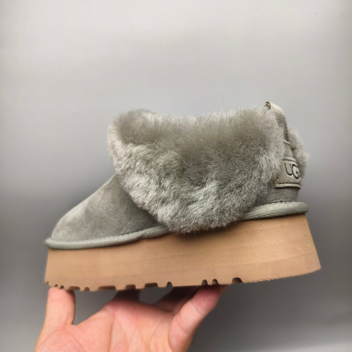 Green Thick-Sole Suede Slip-On Lazy Shoes – In Stock
