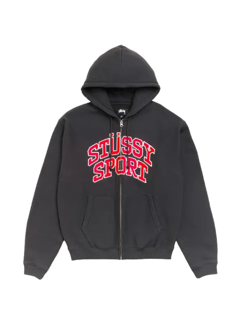 Stüssy logo-print zip-up hoodie