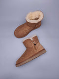 Chestnut Side-Zip Ankle Boots – In Stock