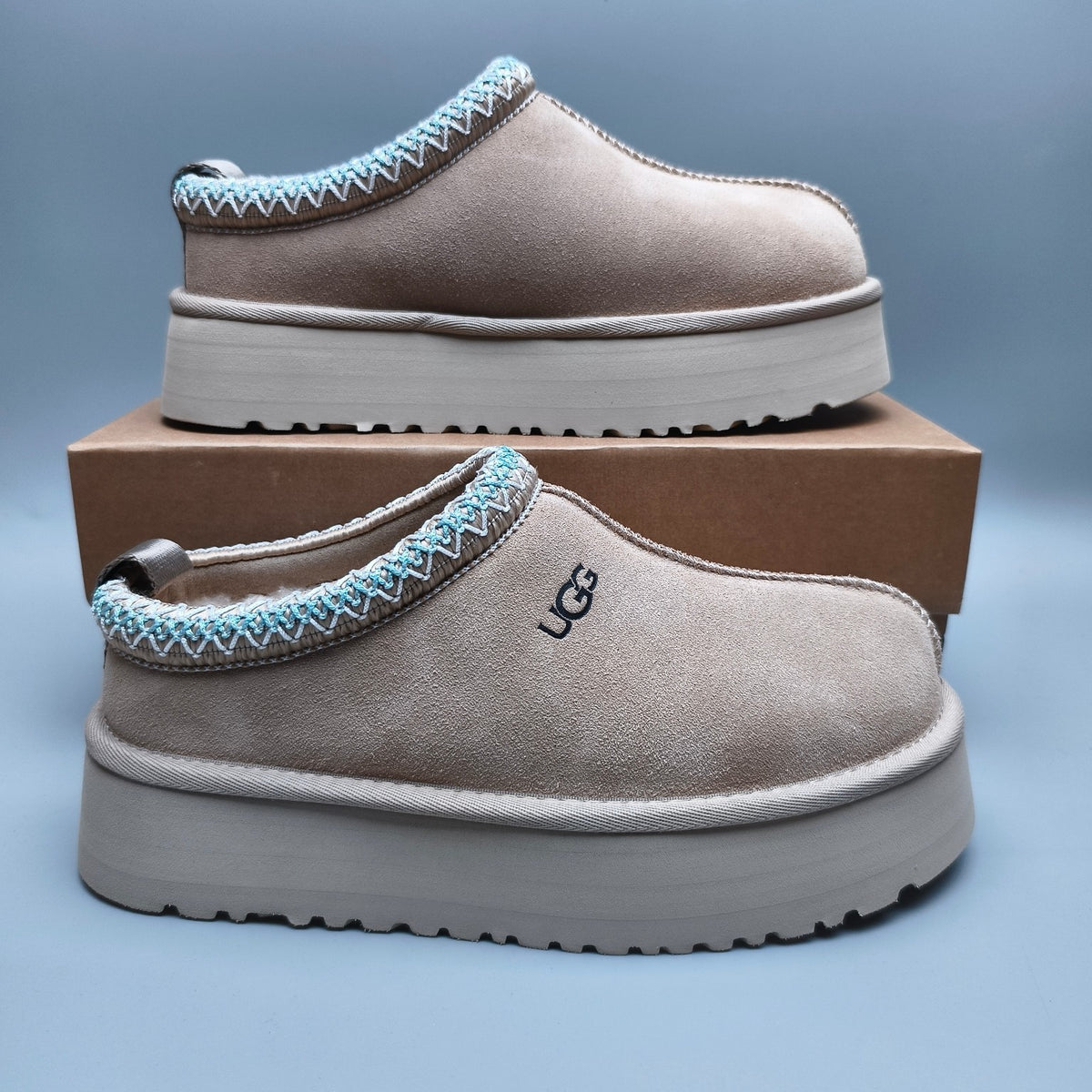 Beige Ethnic Style Chunky Sole Casual Shoes – In Stock
