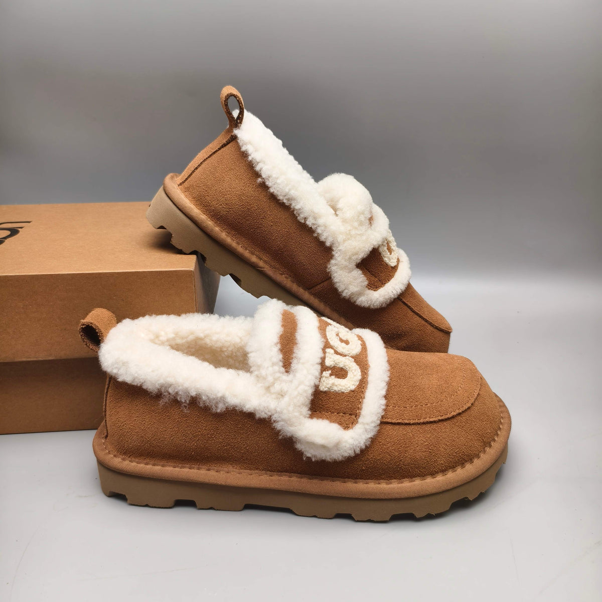 Chestnut Full-Coverage Big Logo Casual Shoes – In Stock