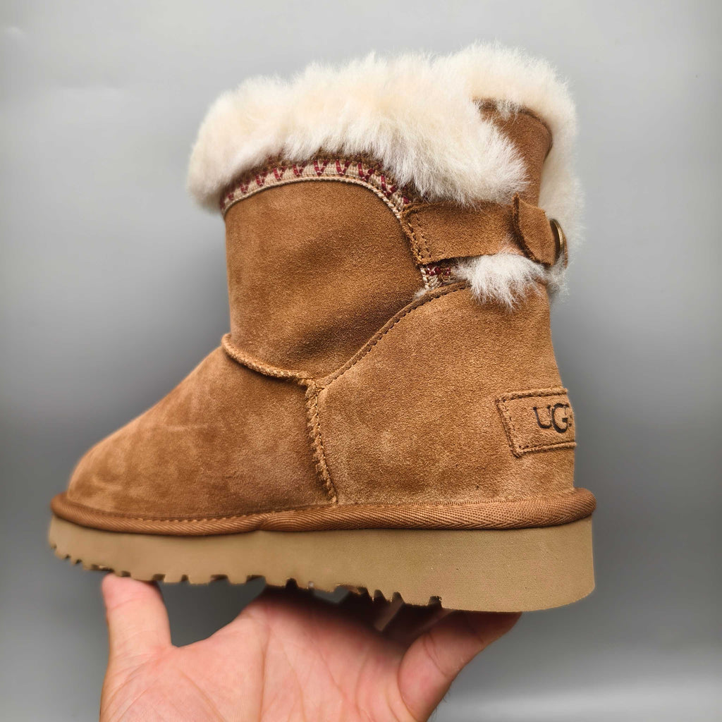 Chestnut Ethnic Style Back-Strap Sneakers – In Stock