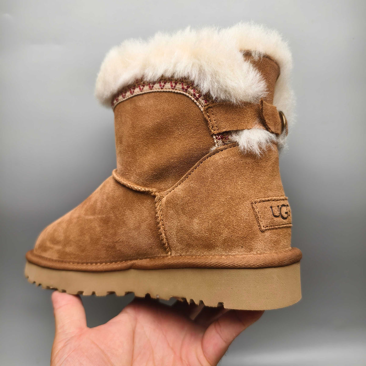 Chestnut Ethnic Style Back-Strap Sneakers – In Stock