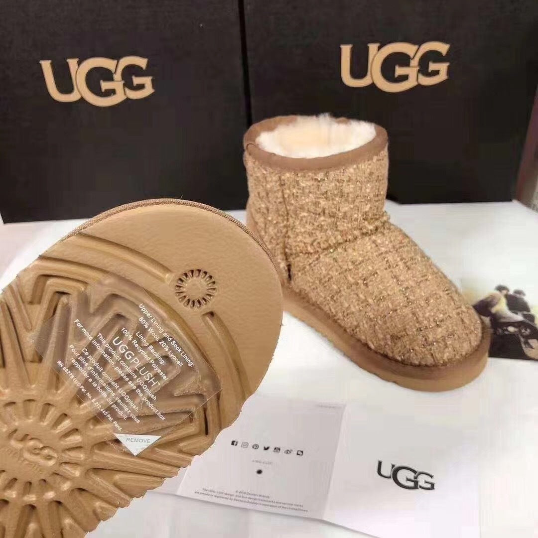 Chic Chestnut Kids Chanel-Style Snow Boots