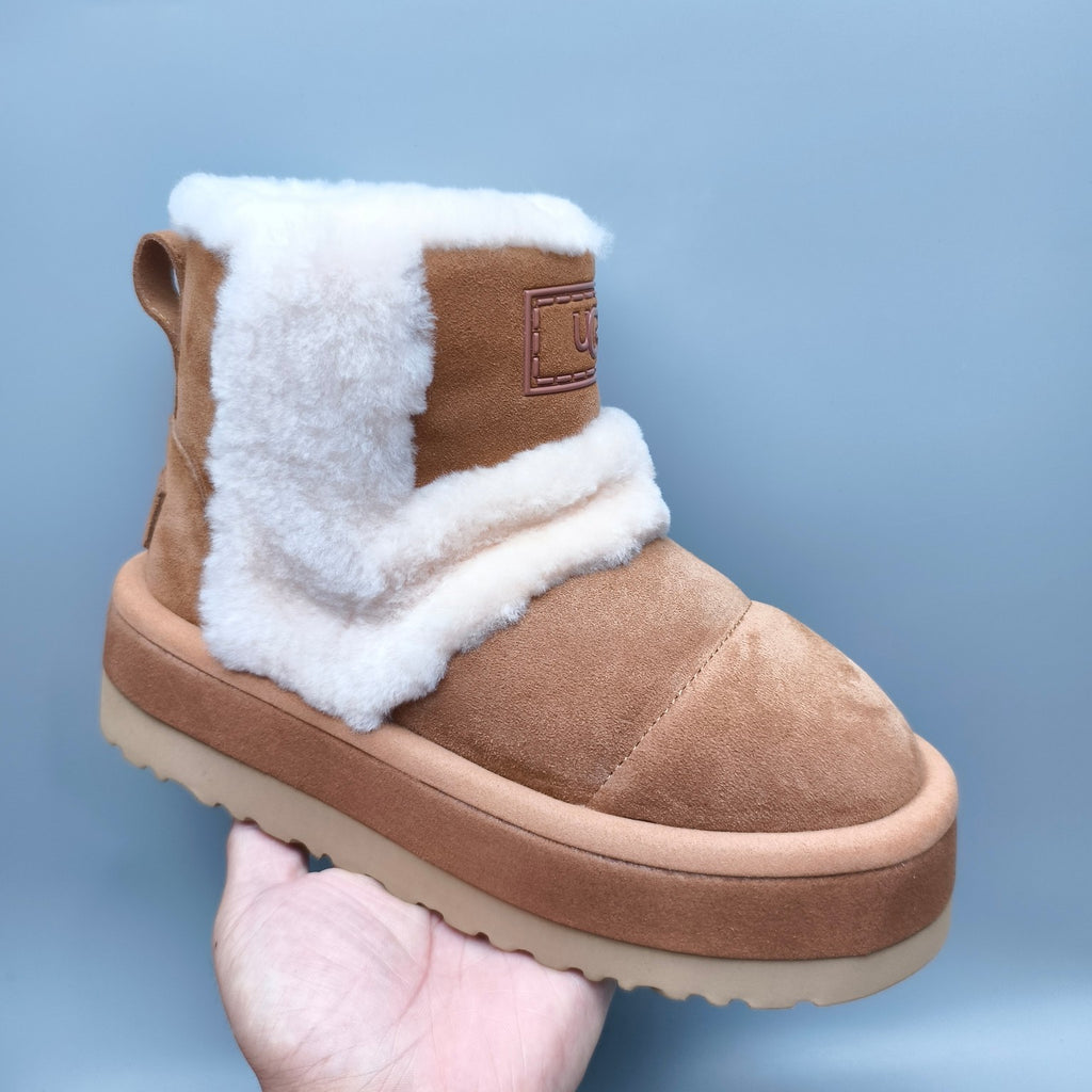 Chestnut Caterpillar Chunky Sole Mid-Top Casual Shoes – In Stock