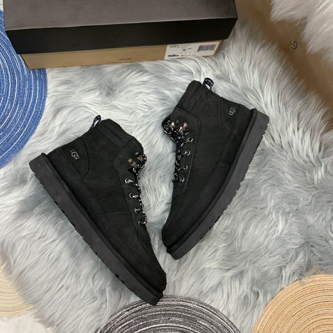 Black Men’s Casual Lace-Up Shoes – In Stock