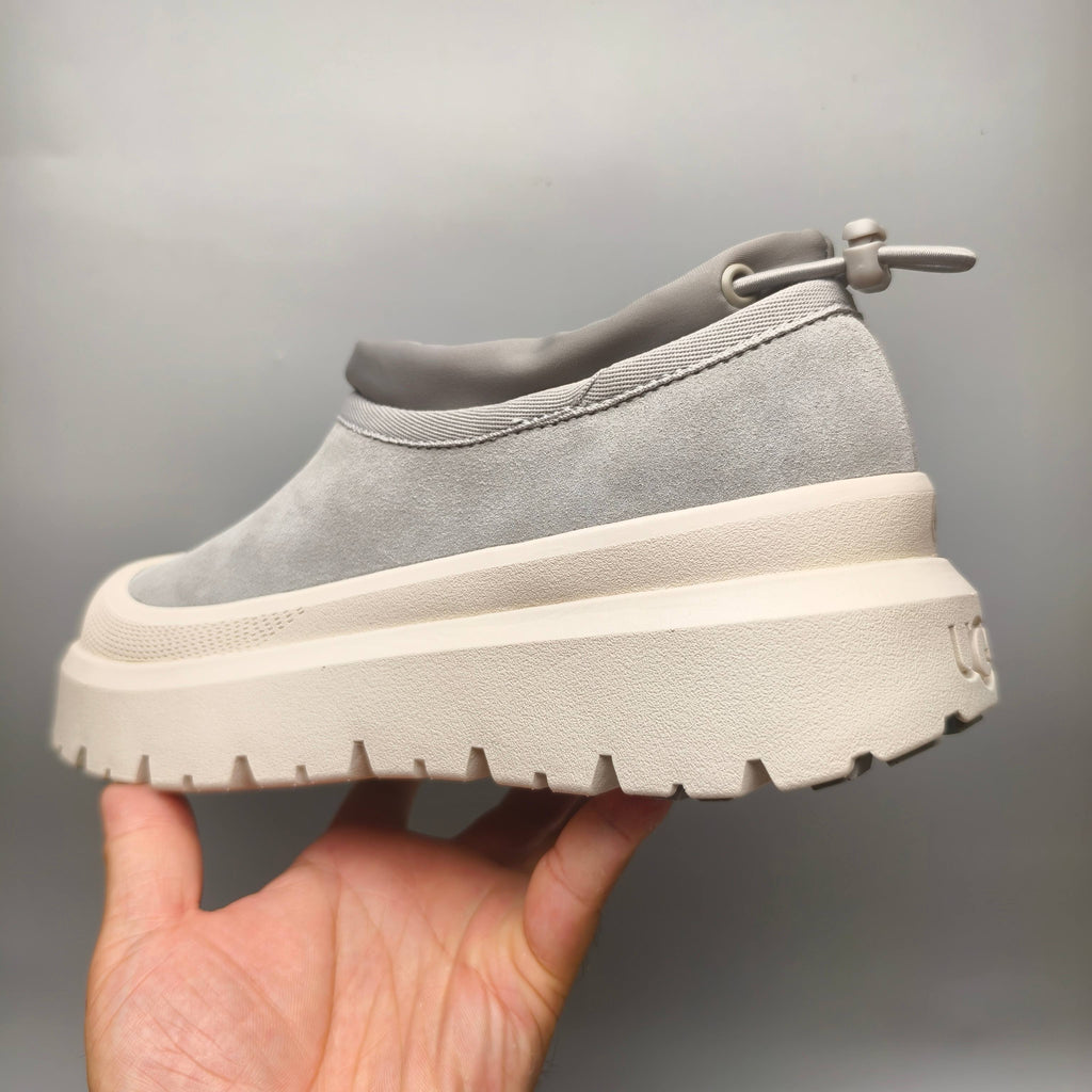 Light Grey Slip-On Casual Streetwear Sneakers – In Stock