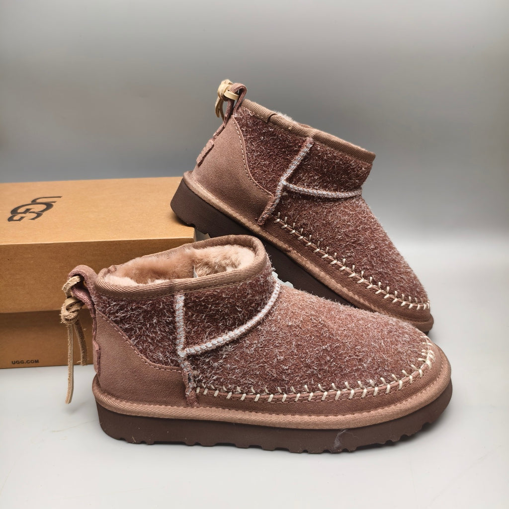 Brown Suede Back-Strap Ankle Boots – In Stock