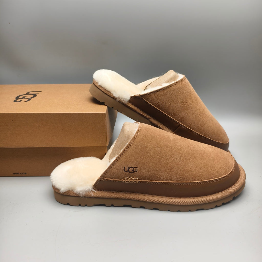 Chestnut Ultra-Lightweight Casual Fluffy Slippers for Men – In Stock
