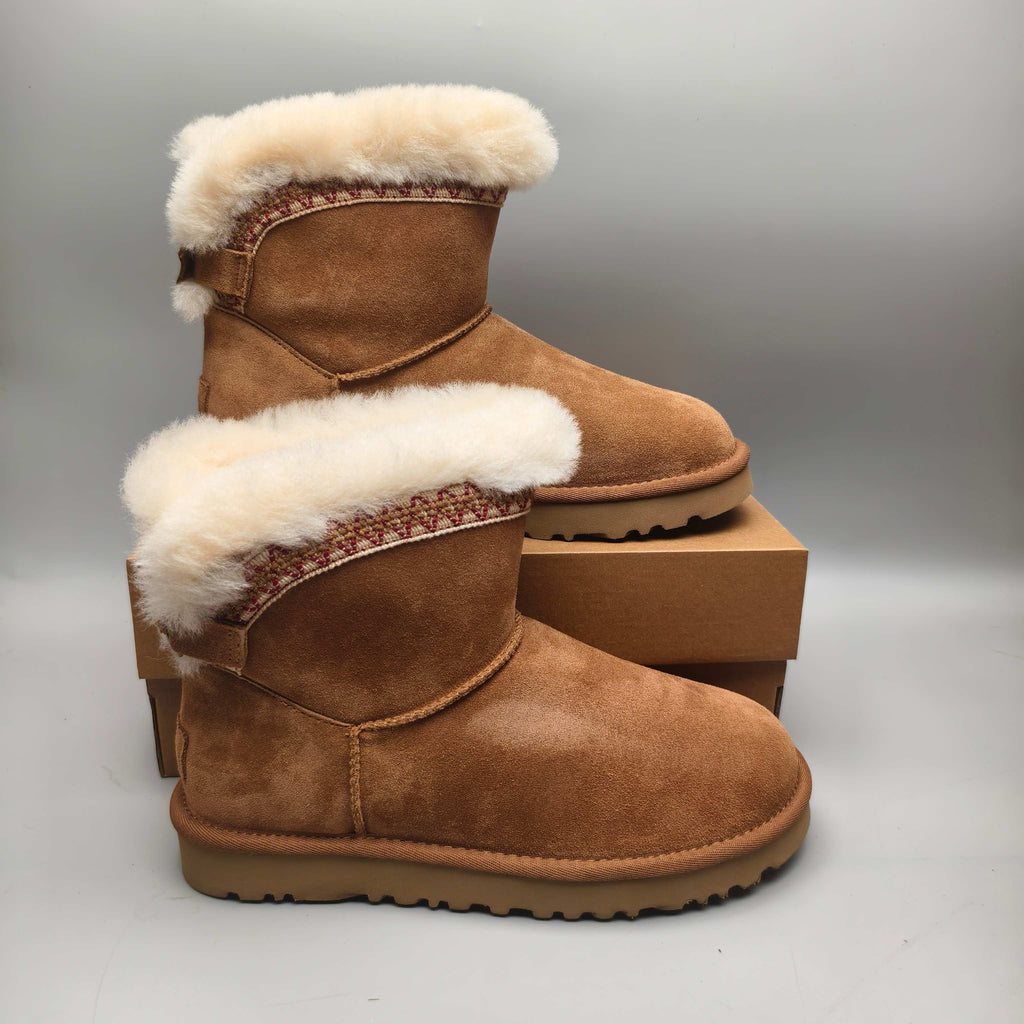 Chestnut Ethnic Style Back-Strap Sneakers – In Stock
