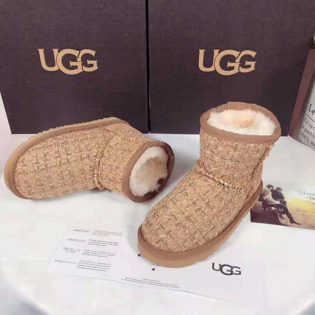 Chic Chestnut Kids Chanel-Style Snow Boots