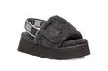 Grey Disco Fluffy Sandals – In Stock