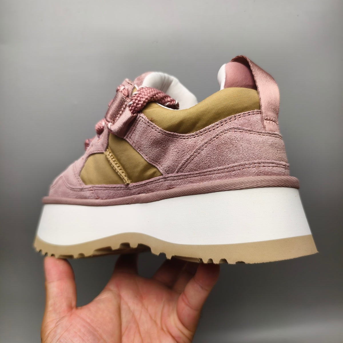 Pink Chunky Dad Sneakers – Lace-Up Casual Style | In Stock