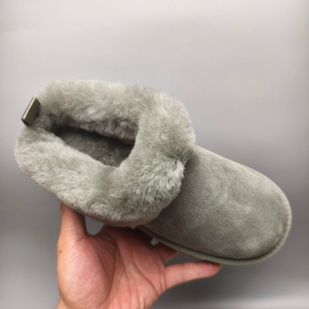 Green Thick-Sole Suede Slip-On Lazy Shoes – In Stock