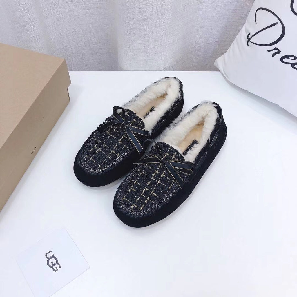 Black Chanel-Style Pebble Loafers – Sophisticated & Chic