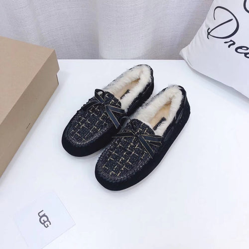 Black Chanel-Style Pebble Loafers – Sophisticated & Chic