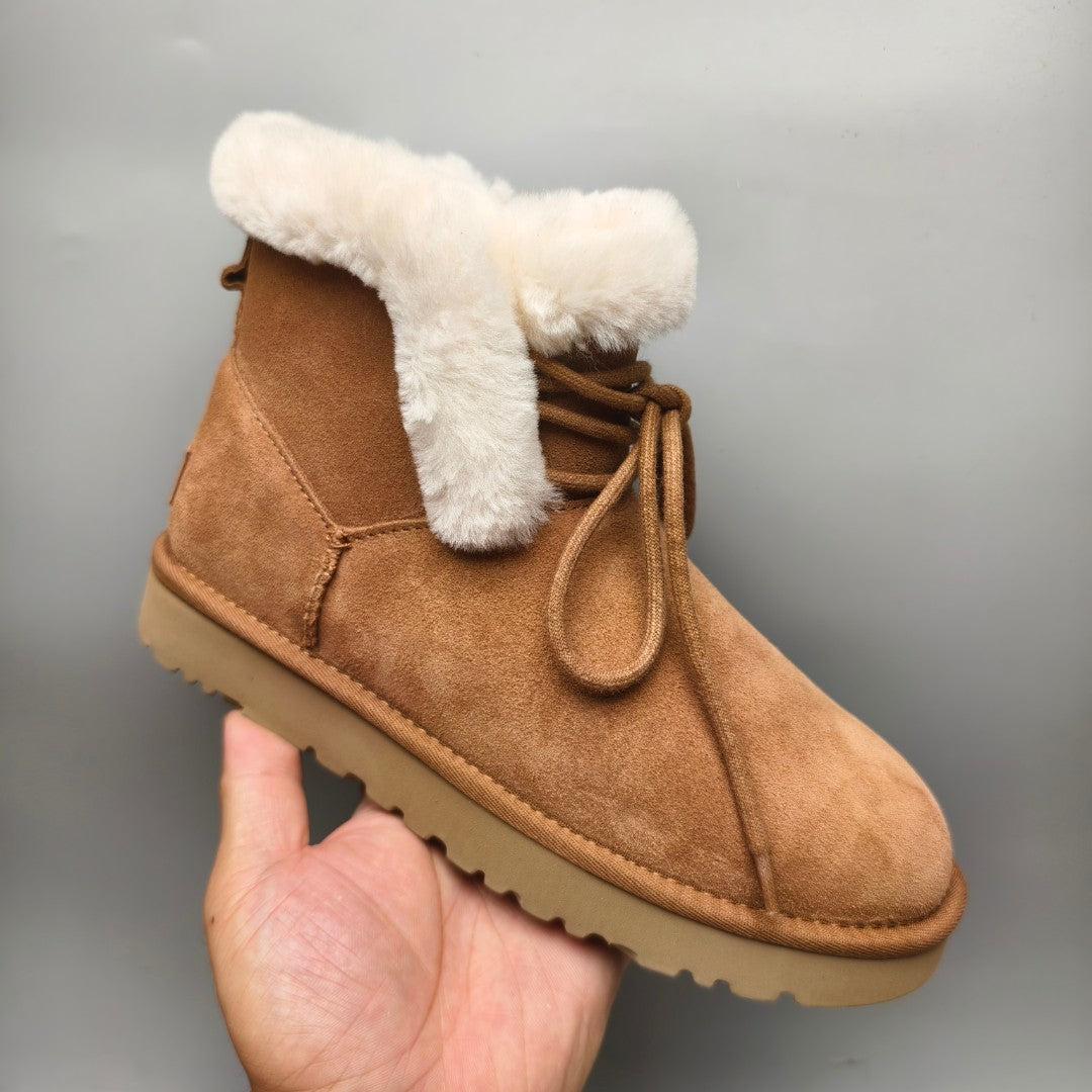 Chestnut Mid-Top Lace-Up Casual Sneakers – In Stock