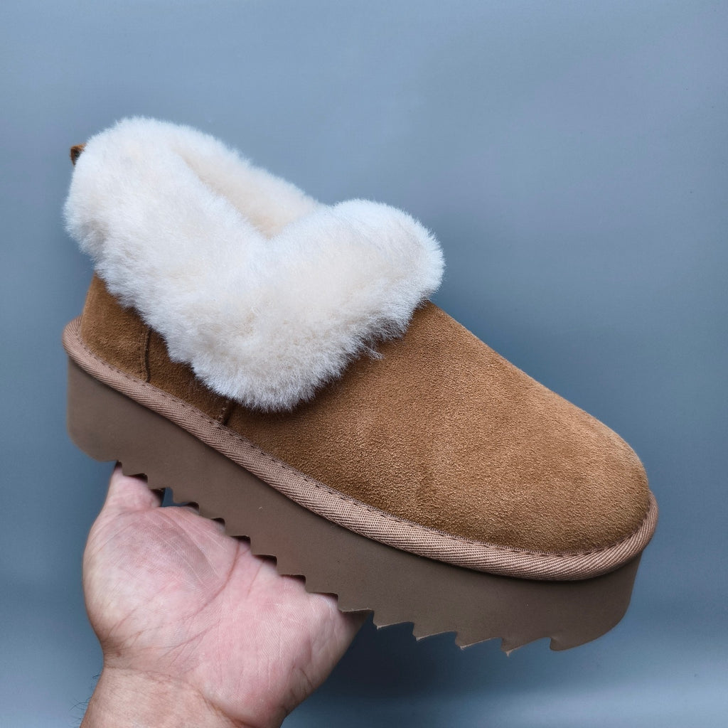 Chestnut Thick-Sole Casual Boots – In Stock