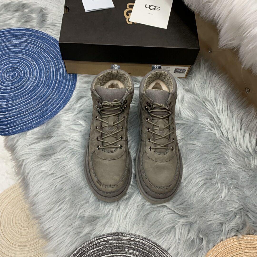 Grey Men’s Casual Lace-Up Shoes – In Stock