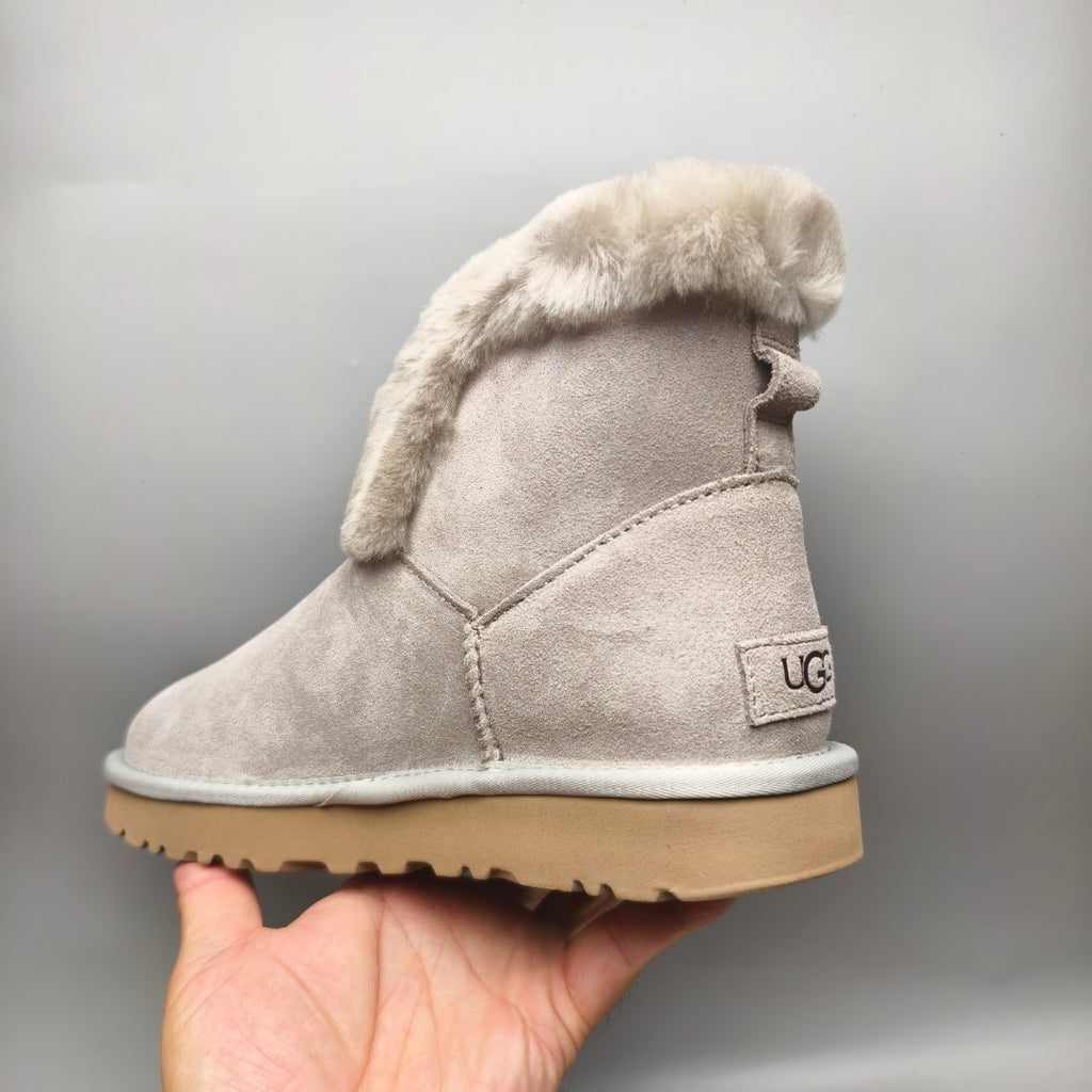 Grey Mid-Top Lace-Up Casual Sneakers – In Stock