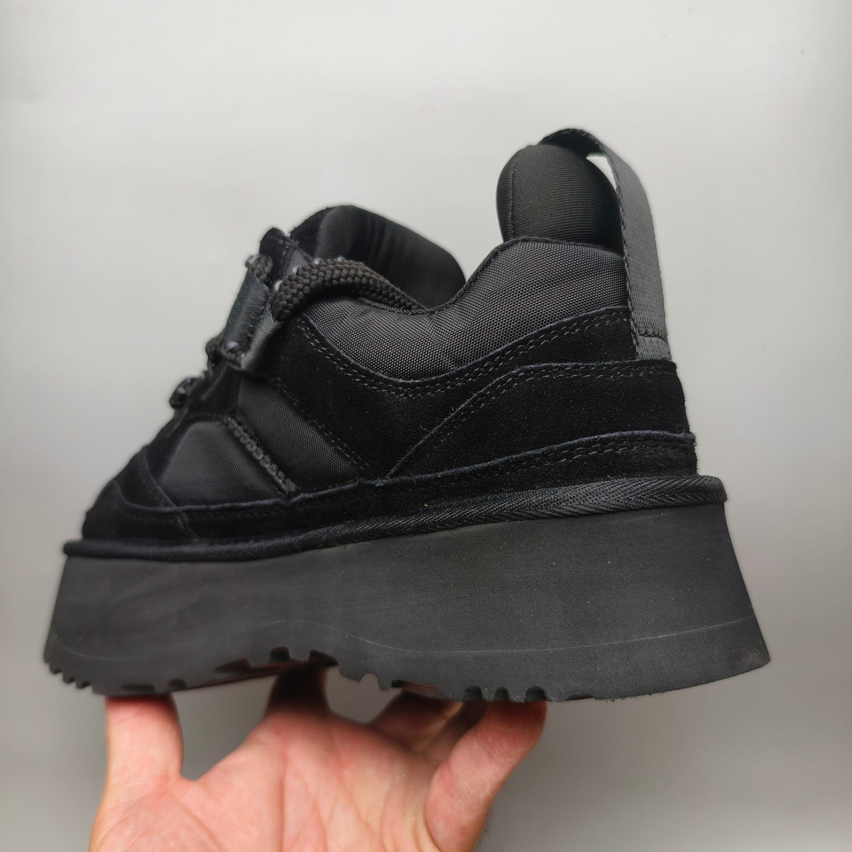 Black Chunky Dad Sneakers – Lace-Up Casual Style | In Stock