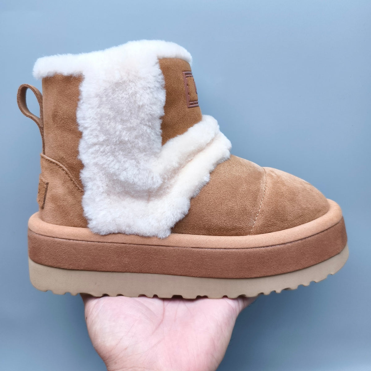Chestnut Caterpillar Chunky Sole Mid-Top Casual Shoes – In Stock