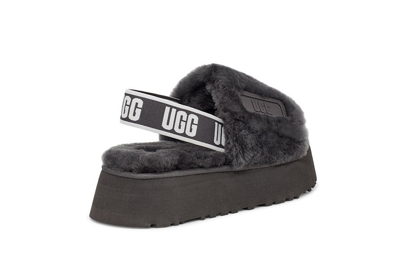 Grey Disco Fluffy Sandals – In Stock