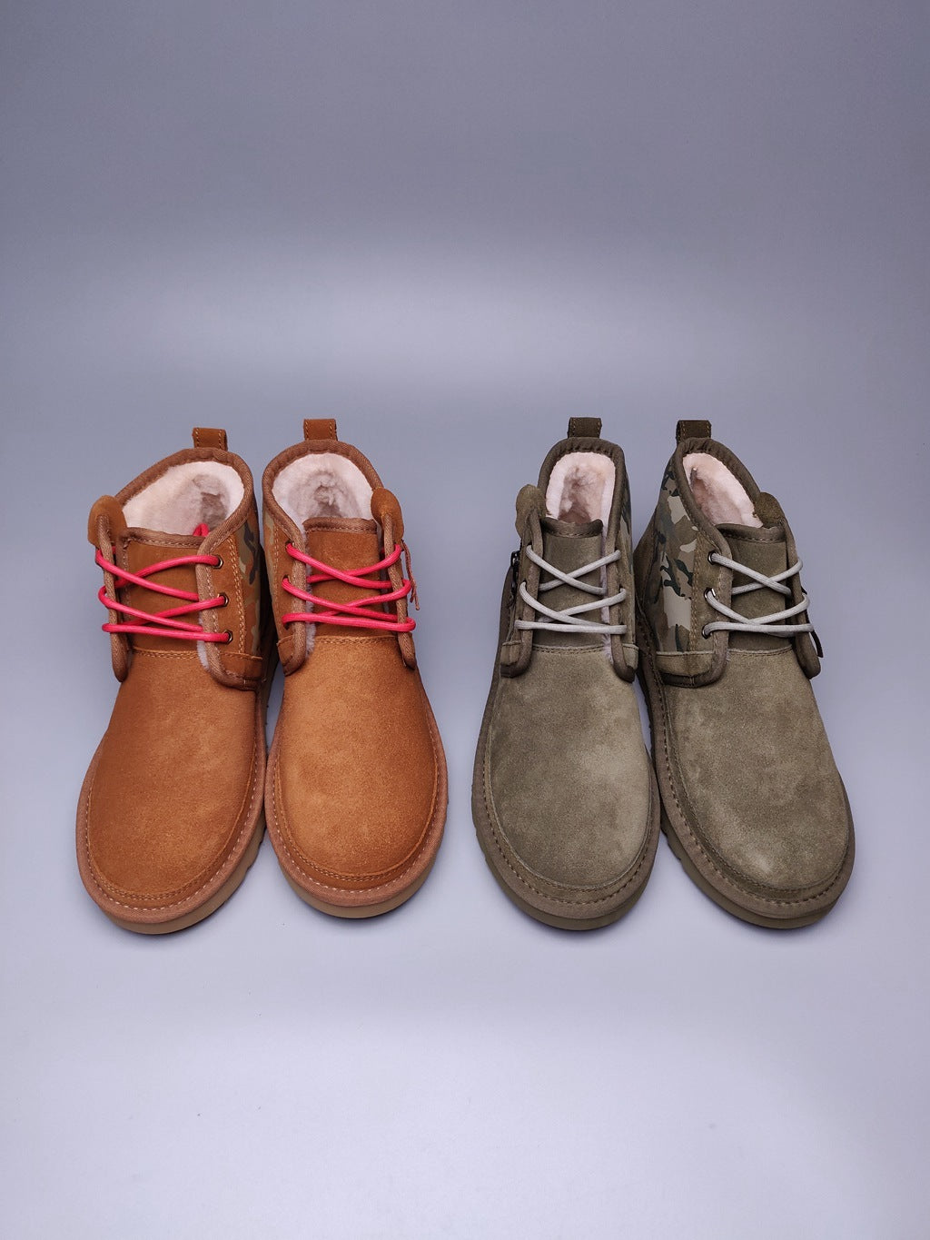 Military Green Color-Block Camo Men’s Sneakers – In Stock