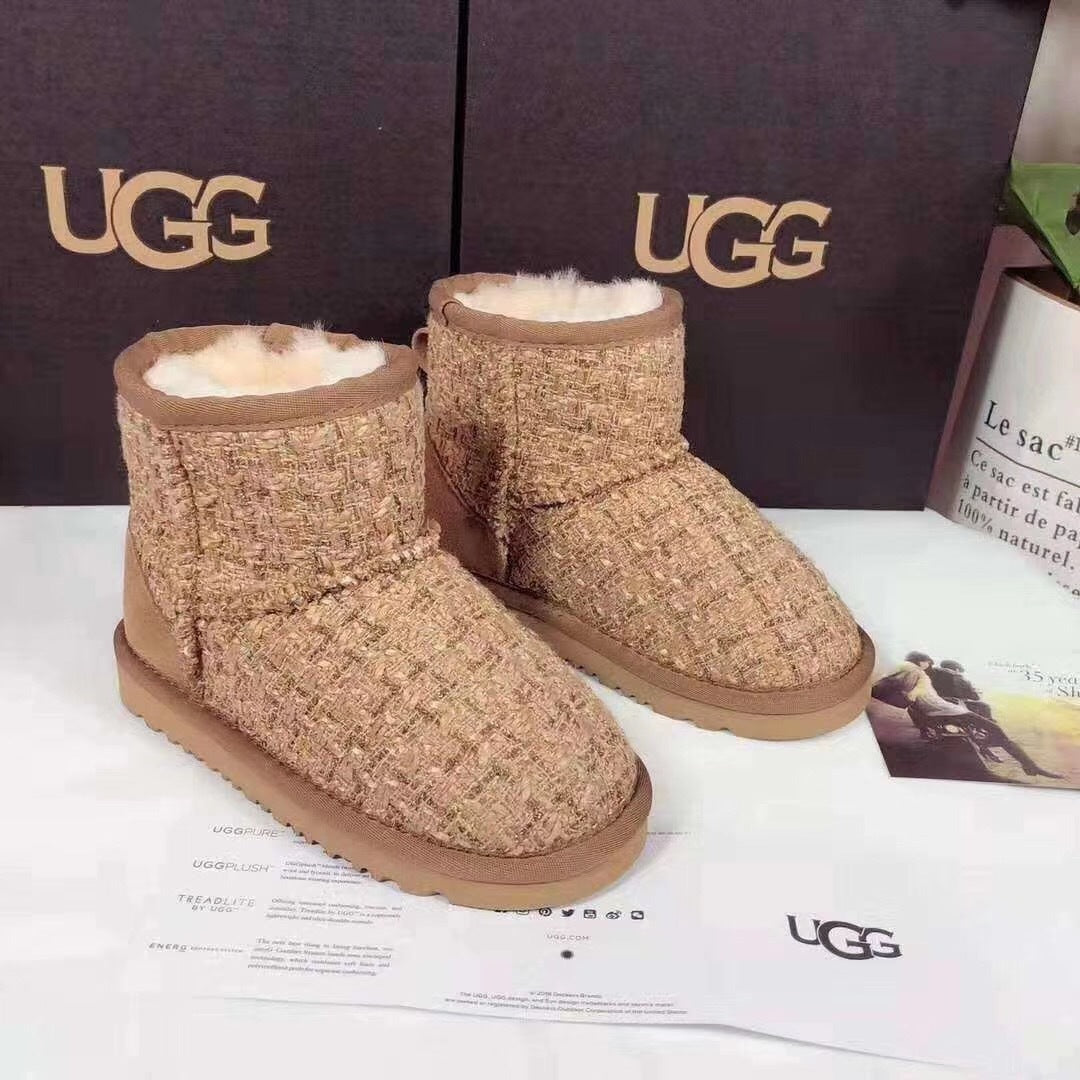 Chic Chestnut Kids Chanel-Style Snow Boots